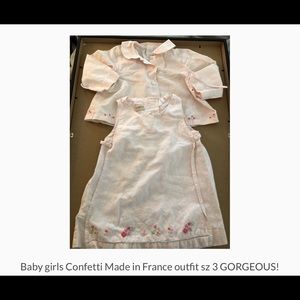 Baby girls Confetti Made in France 2pc GORGEOUS!